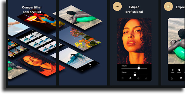 VSCO aplicativos de fotos incríveis