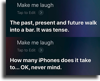Make me laugh funny things to tell siri