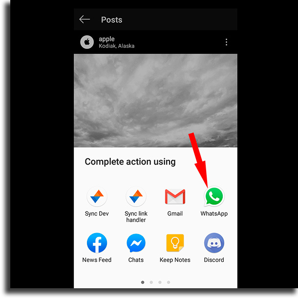 WhatsApp share Instagram link on whatsapp