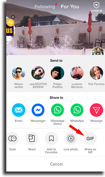 GIF how to use TikTok