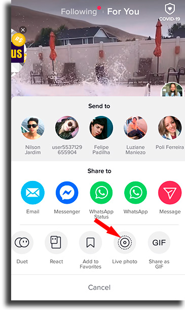 Live Photo how to use TikTok