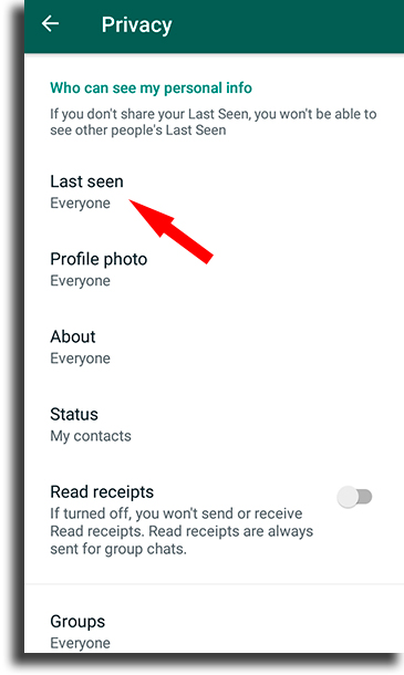 My whatsapp contacts seen last How To
