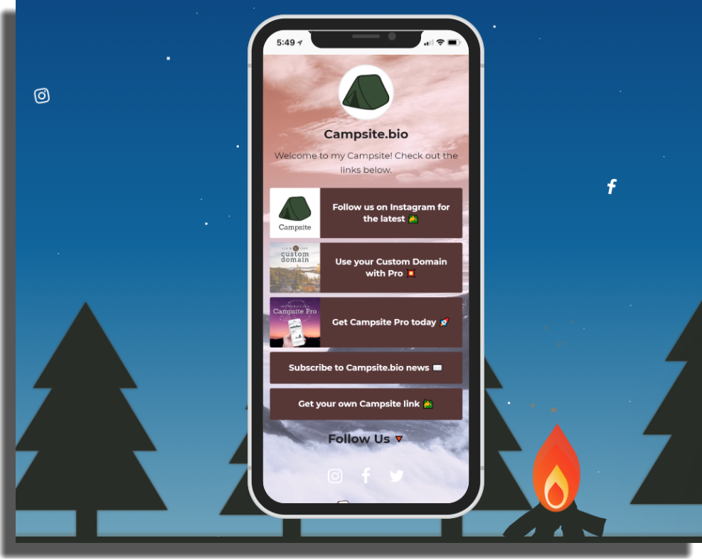 alternativas a Linktree campsite