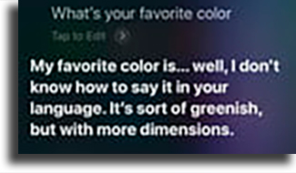What's your favorite color? 