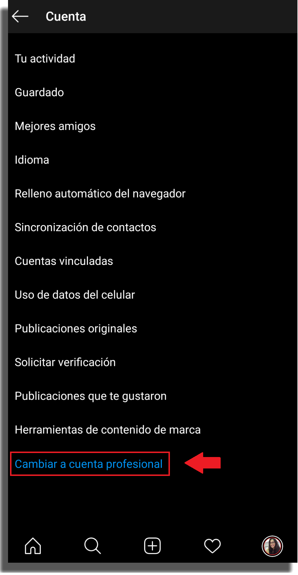 ganar seguidores instagram cambiar a cuenta profesional