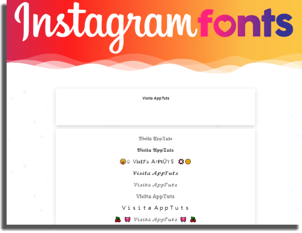 fuentes para ig instagram fonts