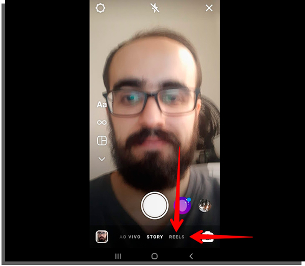 acesse o instagram reels