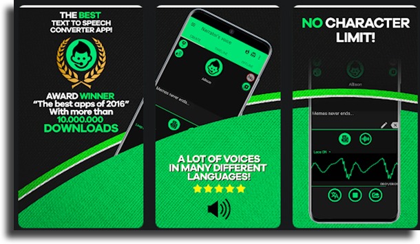 Narrator’s Voice best text-to-speech apps