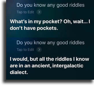 Do you know any good riddles? funny things to tell siri