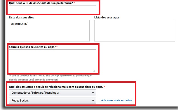 perfl do amazon afiliados