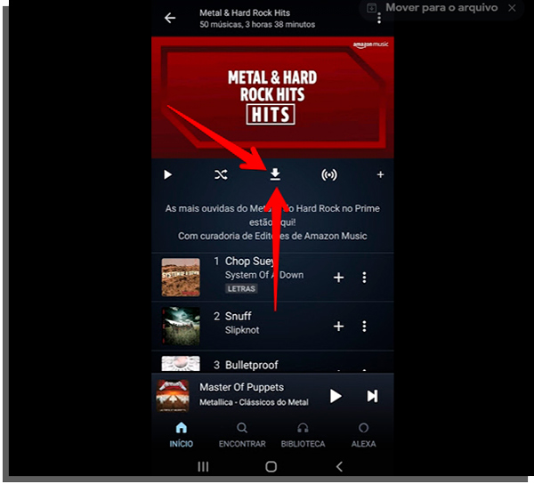 baixe música grátis na amazon tocando no botão