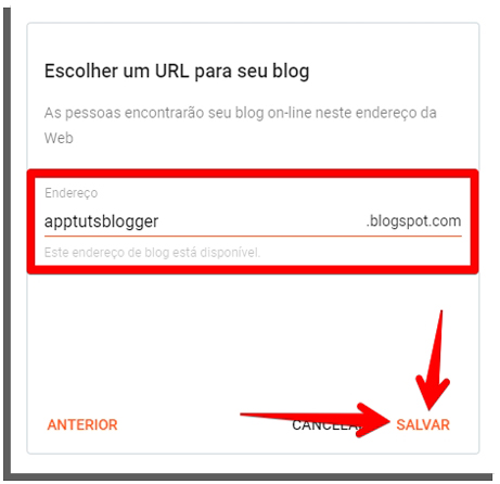 crie a url do site grátis