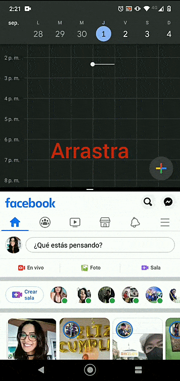 quitar pantalla dividida