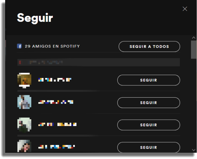 trucos para Spotify Sigue a tus amigos 