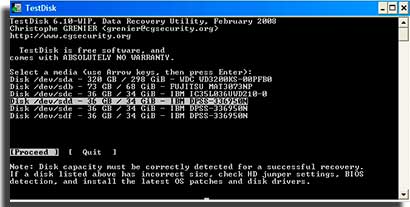 TestDisk best free data recovery software
