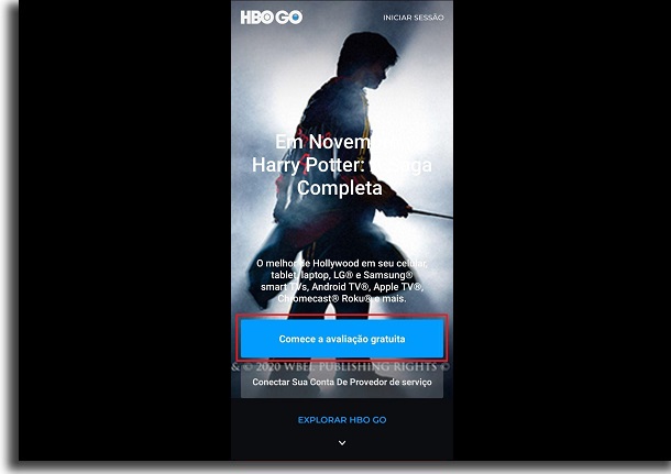 teste da HBO Go
