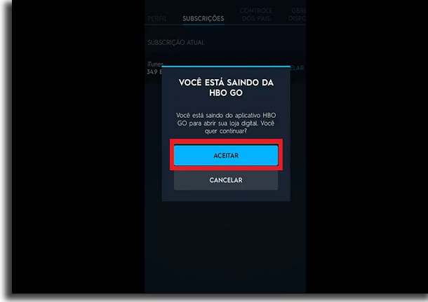 Como cancelar a assinatura da HBO Go pelo celular  - 18