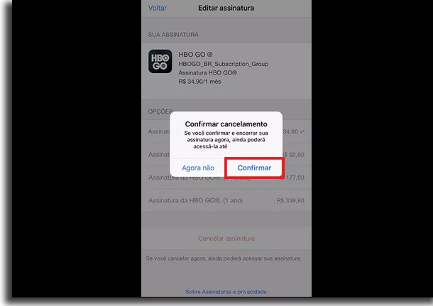Como cancelar a assinatura da HBO Go pelo celular  - 57