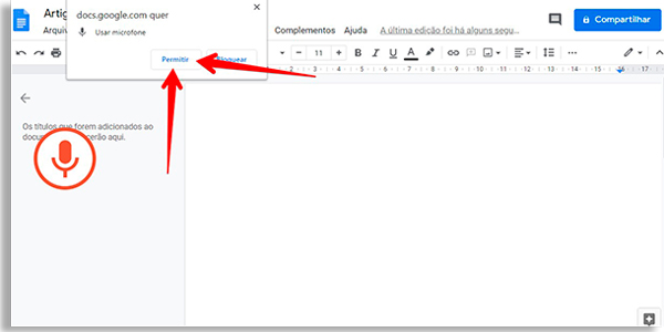 Como escrever textos por voz no Google Docs - 83