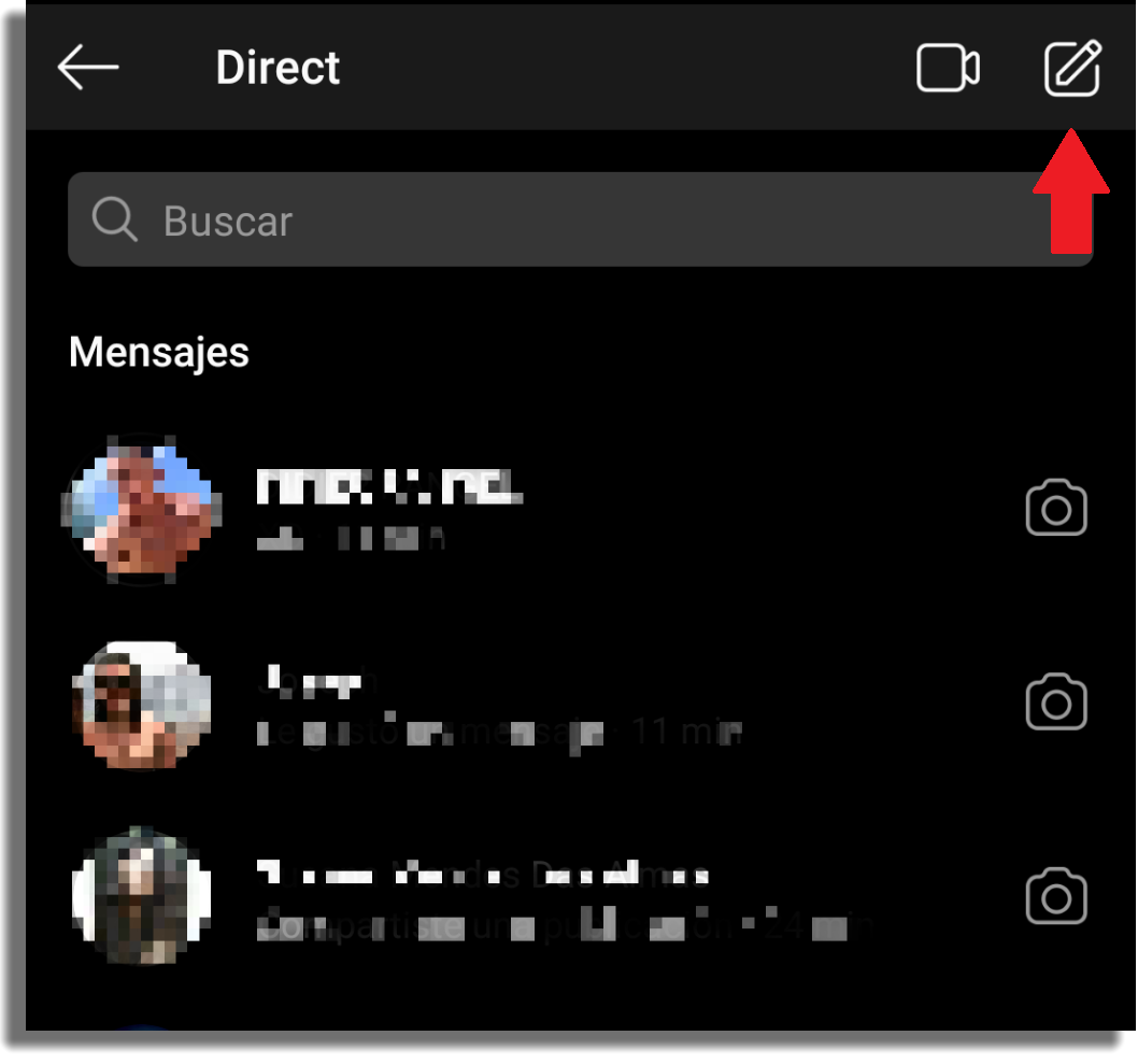 conversaciones en grupo mensajes directos instagram