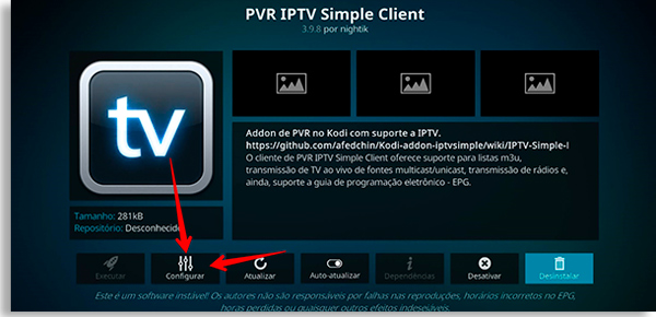 escolha configurar na mesma tela de antes