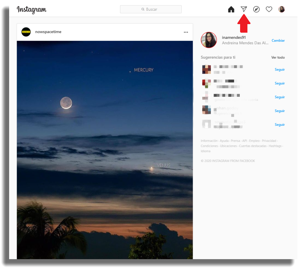 dm instagram por la pc windows 10