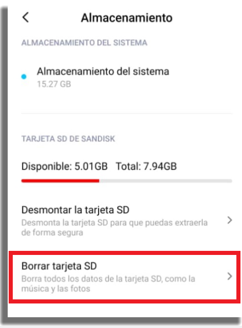 no reconoce tarjeta SD