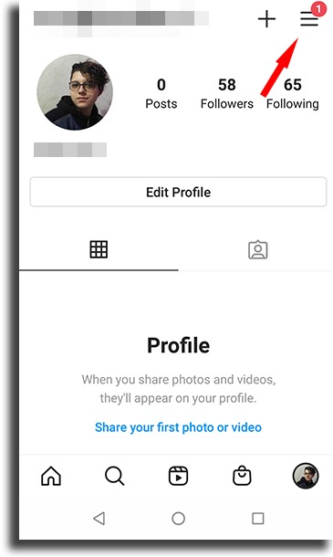 three lines menu Instagram Stories won't load