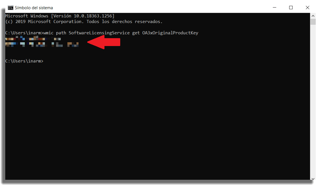 clave de producto Windows