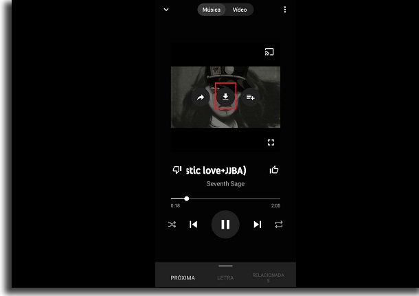 música do YouTube no Android ícone