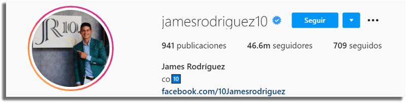 Latinos con más seguidores en Instagram James Rodriguez