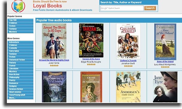 Loyal Books free ebook download websites