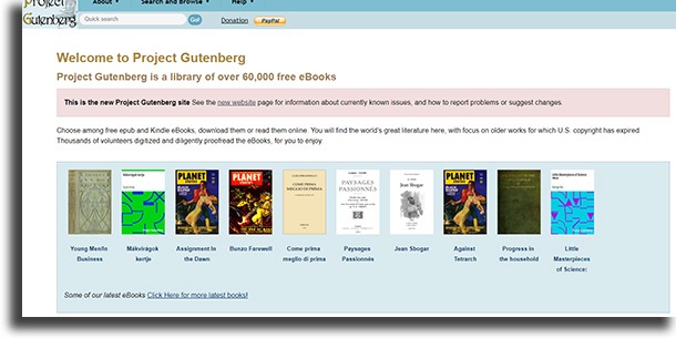 Project Gutenberg download free PDF books