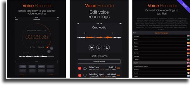 Voice Recorder+ speech-to-text apps