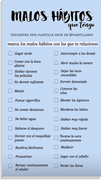 Malos hábitos