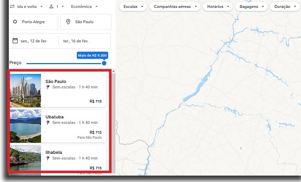 escolher cidade para viajar