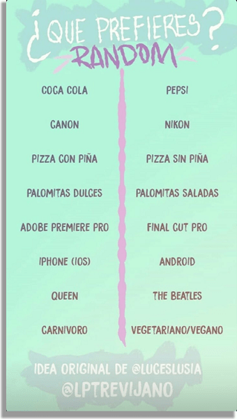 ¿Qué prefieres?