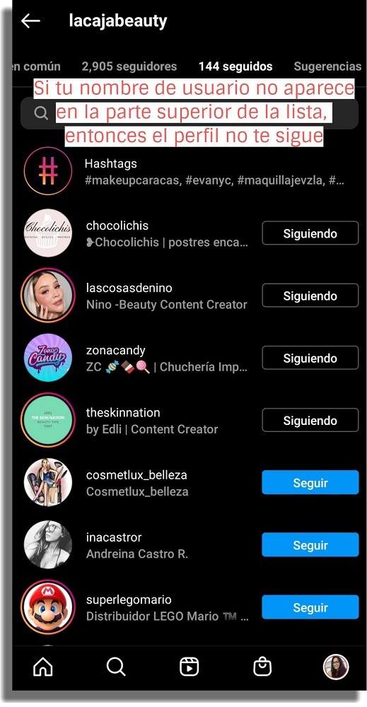 Descubrir quién no te sigue en Instagram