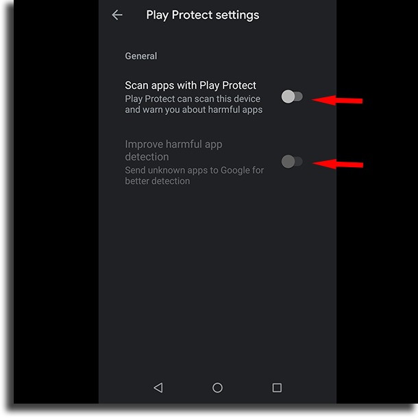 scan apps with play protect block ads on Android