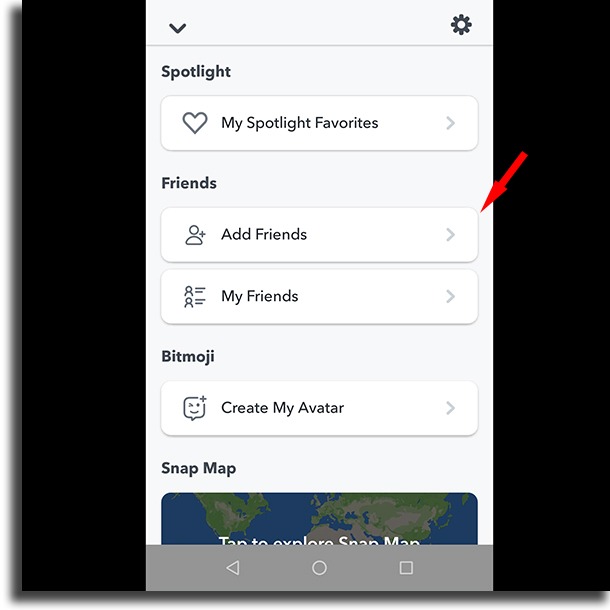 Add friends find people on Snapchat