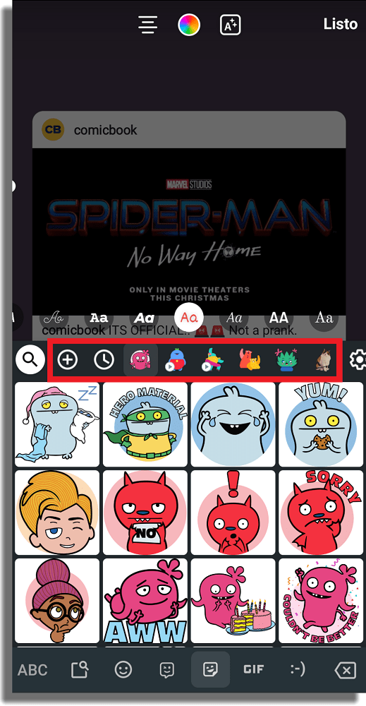 stickers personalizados historias de instagram