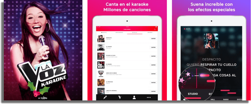 La Voz aplicaciones de karaoke