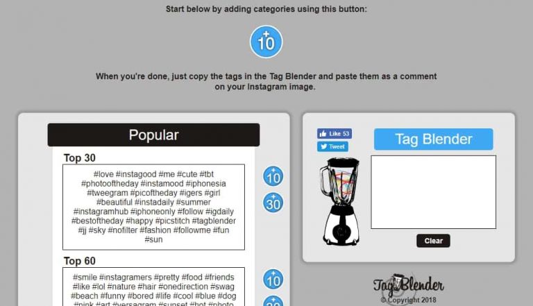 TagBlender best Instagram hashtag tools