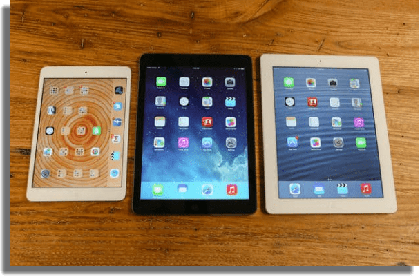 Modelos de tablet Apple