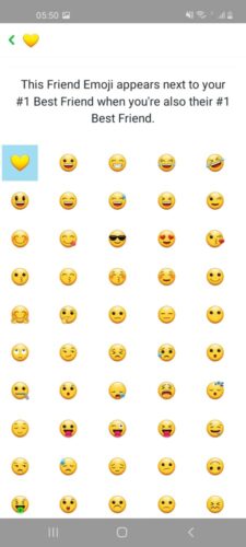 The emoji list