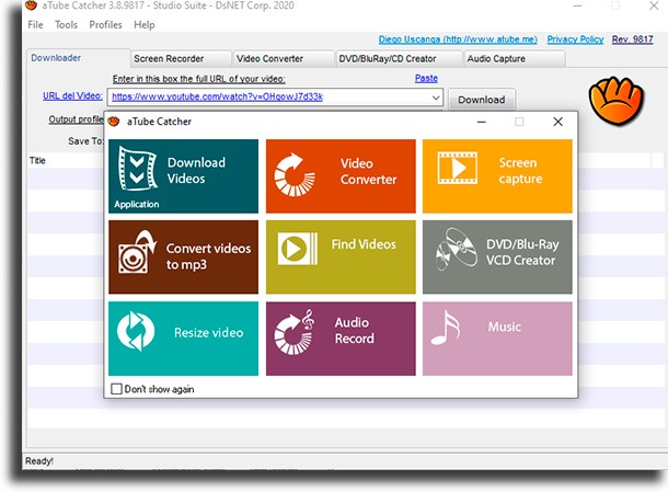 aTube Catcher apps to download music from YouTube