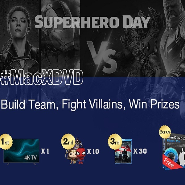 MacXDVD Superhero Event dá cópia grátis do software e chance de ganhar TV 4K