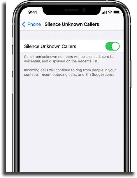 silence unknown callers block unknown calls on iPhone
