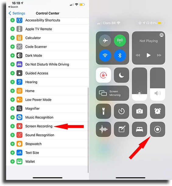 Screen Recording button things your iPhone can do