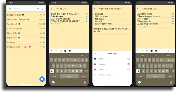 InkPad Notepad alternativas a Notas del iPhone